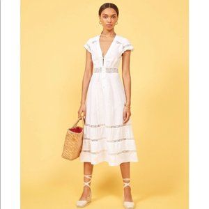 Reformation Cyndle linen dress sz 2
